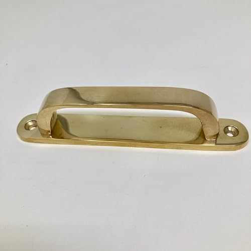 Polished Brass UNLACQUERED Cabinet Knobs and Handles (Backplate Handle Small)
