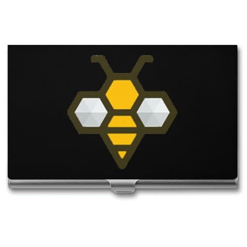 Art Bee with Honeycomb Business Card Holder Slim Credit Case Pocket Name Case Wallet for Men Women