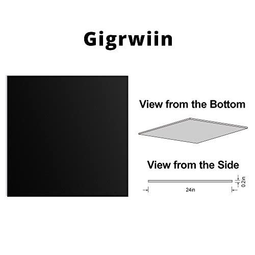 Smooth Black Drop Ceiling Tile 2Ft X 2Ft, Pvc Ceiling Panel – Waterproof, Washable And Fire-Rated - High-Grade Pvc To Prevent Breakage-Package Of 12 Tiles #TOP6