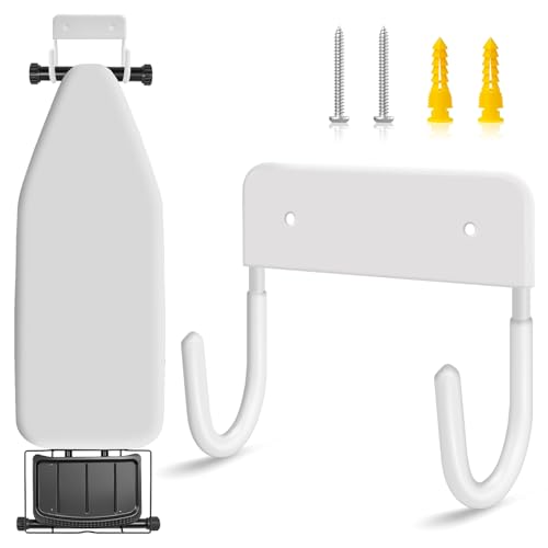Ravikso Ironing Board Hanger Wall Mount Metal Iron Board Wall Mount