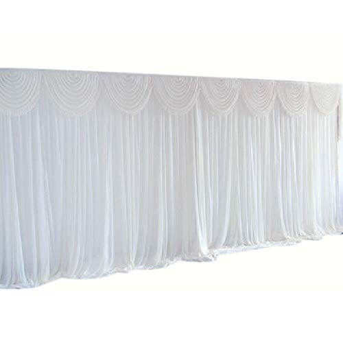 Telón de fondo de tul cortina, 3 x 3 m, color blanco, para bodas, cumpleaños, fiesta, Navidad, Año Nuevo, paredes de fotos Cover