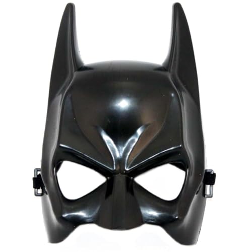 NIEBYI Máscara facial unisex de plástico negro de Batman, caballero oscuro, superhéroe, máscara de ojos para fiesta de Halloween, fiesta de máscaras, cubierta de disfraces