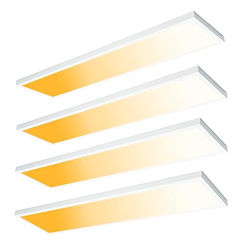 Image of 1x4 LED Flat Panel Light Surface Mount 4-Pack, 100-277V
