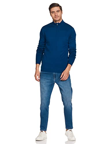 Image of Amazon Brand - Symbol Men's Acrylic High Neck Half Zip Casual Sweater (Available in Plus Sizes)