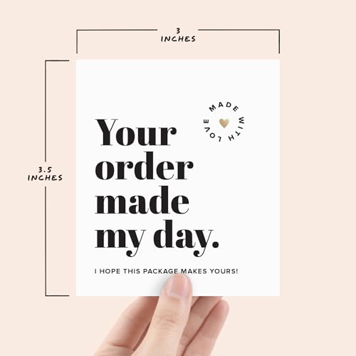 Thank You Cards for Small Business, 3x3.5, 100 Bulk Pack - Essential Packaging Supplies & Must-Haves for Customer Appreciation, Thank You Notes for Supporting My Small Business Cards, USA Owned - Image 3