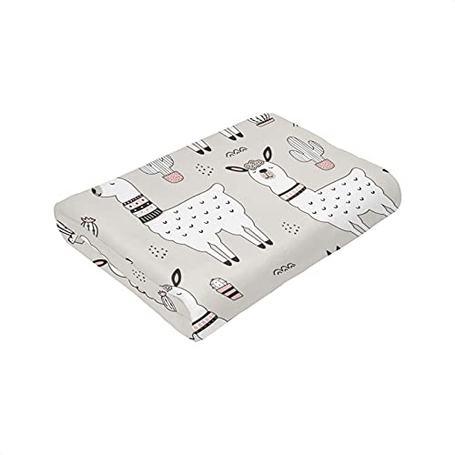Xufhiyz Llama And Cactus Flannel Reversible Sherpa Throw Blanket Fuzzy And Soft Fleece Bed Blanket thumb #5