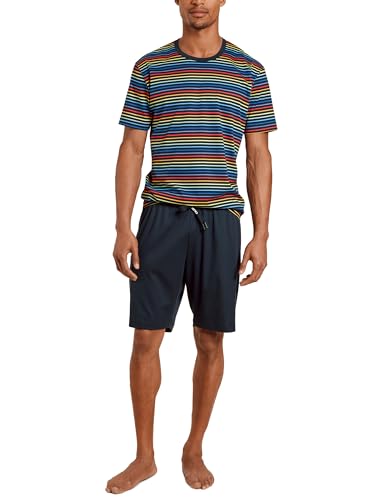Calida Herren Love Capsule Pyjamaset, Dark Sapphire, 52-54