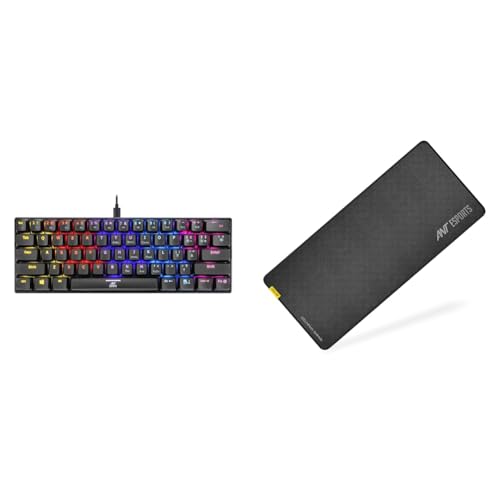 Image of Ant Esports MK1200 Mini Wired Mechanical Gaming Keyboard with RGB Backlit Lighting and 60% Compact F