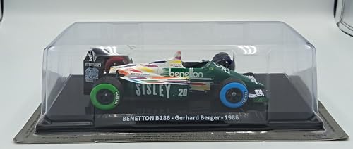 Auto de Fórmula 1 escala 1:24 compatible Benetton B186 1986 miniatura 5