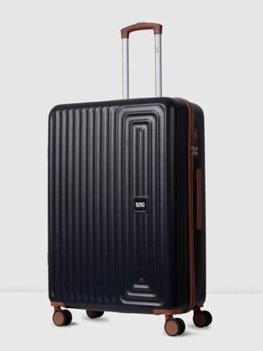 Image of Wiki Ripple Hard Shell Cabin Trolley Bag 55 cm by Wildcraft | Polycarbonate Carry-On Luggage with 8 Spinner Wheels, Combination Lock, Lightweight & Water Resistant Travel Suitcase |Black