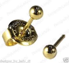 System75 Studex 10K gold ball ear piercing stud 7514-3000-23