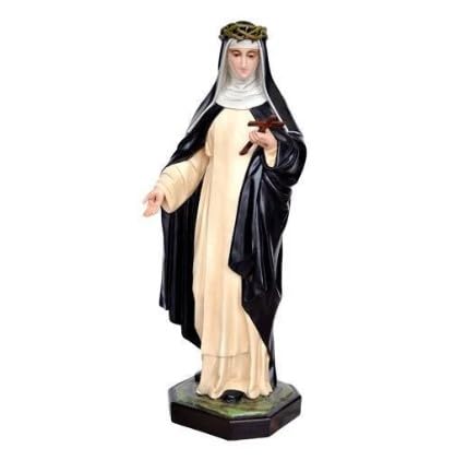 Generico ArteSacraCaravaggio Statua di Santa Filomena cm 100 (39,37 inches) in resina decorata a mano, occhi dipinti o in vetro, di produzione artigianale italiana (OCCHI DIPINTI)