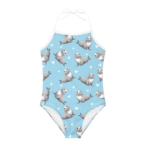 Girls Swimsuit Lovely Adjustable Halter One Piece Bathing Suits for Girls Classic Summer Girl's Swimwear