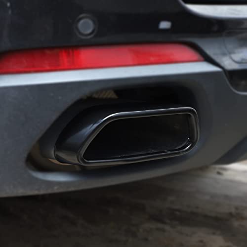for BMW X5 F15 X6 F16 2014-2019 (NOT for M Sports Version) Black Stainless Steel Tail Throat Vent Decorative Car Accessories