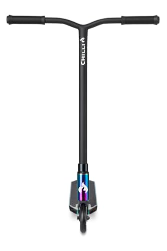Chilli Pro Scooter™ Rocky | Das ORIGINAL | Stunt Scooter mit 360&deg; Lenkung | High-End Stuntscooter | F&uuml;r Einsteiger | 110 mm PU R&auml;der | Trick Roller f&uuml;r Kinder und Erwachsene | Farbe neochrome