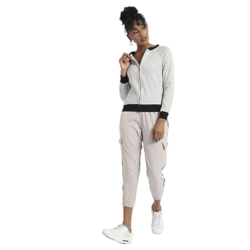 Image of Campus Sutra Women Cotton Regular Fit Hooded Sweatshirt