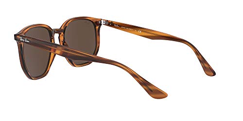 Ray-Ban Rb4306 Hexagonal Sunglasses, Striped Red Havana/Dark Brown, 54 Mm #TOP4
