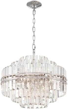 Crystorama Hayes 12 Light Polished Nickel Chandelier