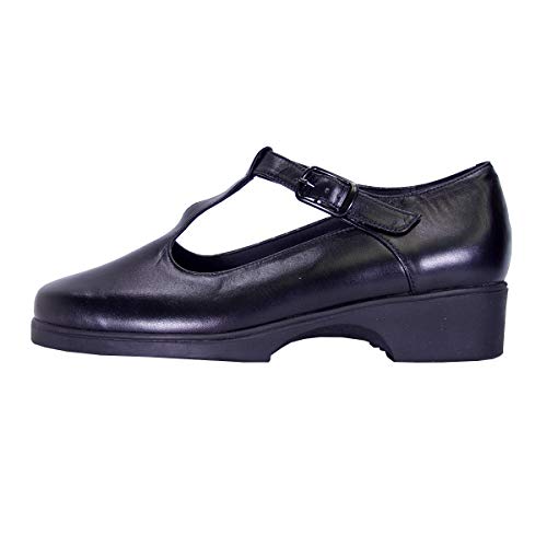 24 Hour Comfort Tracy Women's Wide Width Cushioned T-Strap Leather Shoes3
