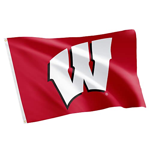 Desert Cactus University of Wisconsin UW Flag - 3 x 5 Feet Badgers Banner Indoor/Outdoor Durable Fabric 100% Polyester Design (Style 1)