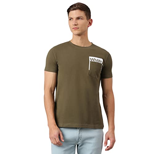 Image of Thomas Scott Men's | Solid | Half Sleeve | Slim Fit | 100% Cotton | Round Neck | Casual Tshirt