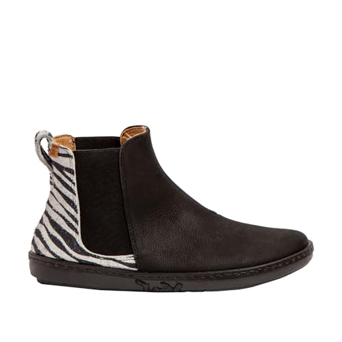 Botte Oxford El Naturalista N5310 en cuir motif zèbre haut de gamme