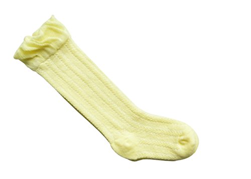 Ding-dong Baby Toddler Kid Girl Boy Toddler Cooton Knee High Socks (Style 4,Yellow,1-3T)