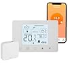 CRONOTERMOSTATO WIFI A BATTERIE PROGRAMMABILE SMARTPHONE APP ALEXA TERMOSTATO CALDAIA DA PARETE O BOX 503 display in ITALIANO con Gateway Zigbee