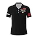 Piz*za Men's Basic Polo Hu&t T Shirts Summer Tee Tops Short Sleeve Crew Neck T-Shirts for Men Teen Boys Tshirt Work Uniform Clothes Black