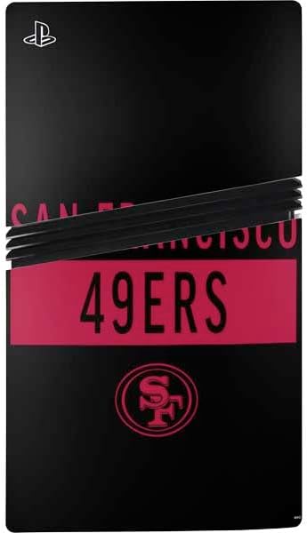 Skinit Decal Gaming Skin Compatible with PS5 Pro Bundle - Officially Licensed NFL San Francisco 49ers Black Performance Series Design