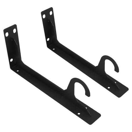 Support de tringle de placard robuste en acier laminé à froid noir