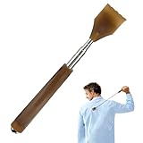 YOUWEIQU 18.5-Inch Extendable Imitation Cow Horn Material Backscratcher,Portable Backscratcher，Suitable for Adult Men and Women, As A Gift for Parents and Loved Ones(G-Brown)