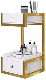 Beauty Salon Storage Cabinet Barber Salon Styling Station Organizer Equipment with 1 Drawers Wall-Mounted Beauty Salon Trolley Cart Or Hair Stylist (Color : White, Size : 40x30x55cm)