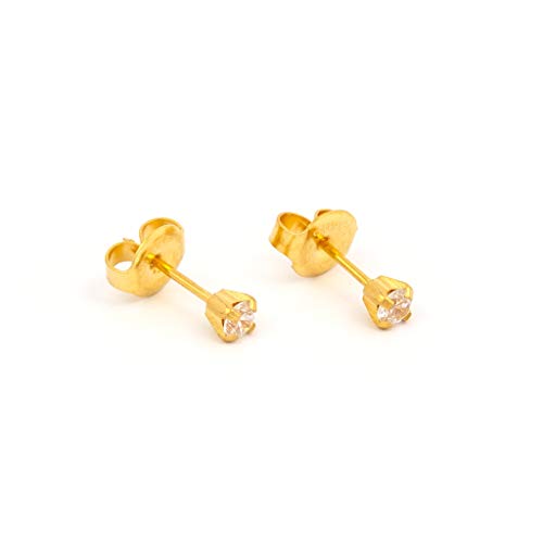 Studex Cubic Zirconia 3mm Gold Plated Personal Piercer