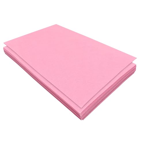 Jtnohx Felt for Crafts 16 Pcs Felt Fabric 711.3 Stiff Felt Sheets Craft Felt Square for Sewing (Pink)