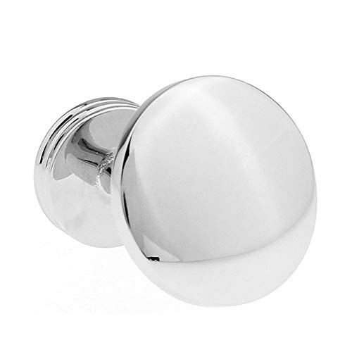 Mancuernillas Circulares Plateadas para Hombre miniatura 3