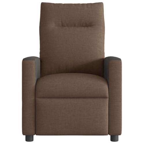 Vidaxl Poltrona Reclinabile In Tessuto Marrone, Poltrona Reclinabile, Poltrona Elettrica, Poltrona Singola, Poltrona Reclinante, Poltrona - 8