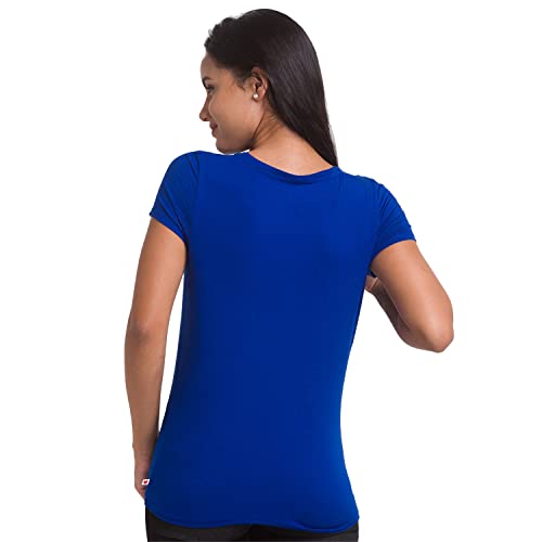 Image of Spykar Olive Green Cotton Blend Three-Fourth Sleeve Printed Casual T-Shirt for Women