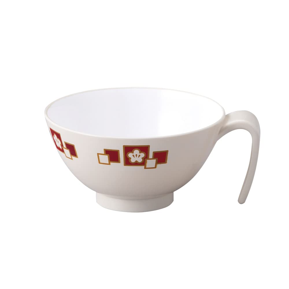 Taiwa Petite Aid HS-N43 Rice Bowl with Handle (Plum Blossom Red), Dryer, Dishwasher, Microwave Safe : Home & Kitchen