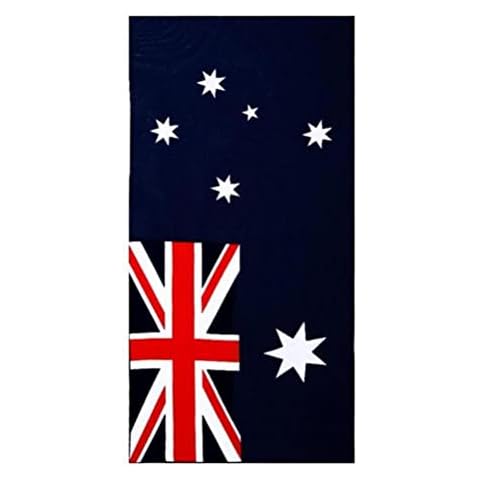Lingquare 2pcs Bathroom Towels Australian Flag Printed Beach Towel Microfiber Bath Towel for Adults Bathroom 14x30in Cover