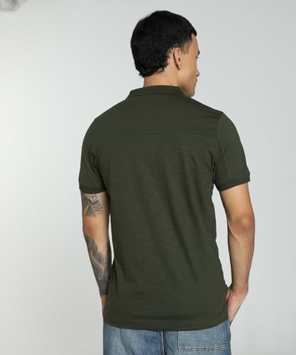 Image of PUMA Cotton Regular Fit Mens Black T-Shirt