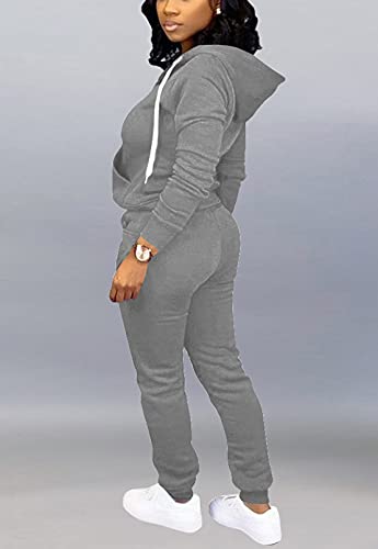Image of Mrskoala 2 Piece Outfits Lounge Jogging Suits for Women Sweatsuit Tracksuit Long Sweatpants Set