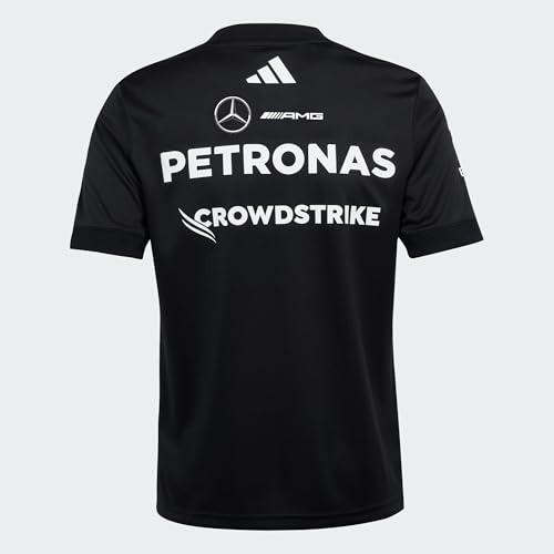 Adidas Unisex Kinder Mercedes - AMG Petronas Formula ONE Team Driver Jersey Black Youth, Black/White, 7-8 Years – Ansicht 2