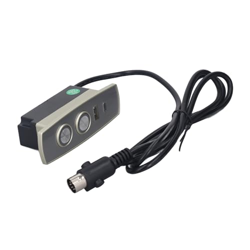 DGLDCSHUAI Controlador reclinable eléctrico ABS 2 botones 5 pines recto sofá eléctrico silla elevadora interruptor de control manual con puerto de carga USB para uso doméstico