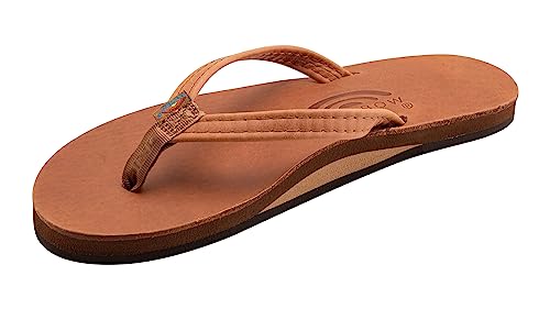 Image of Rainbow Sandals Ladies Luxury Leather - Single Layer Arch Support With 1 /2 inch Narrow Strap