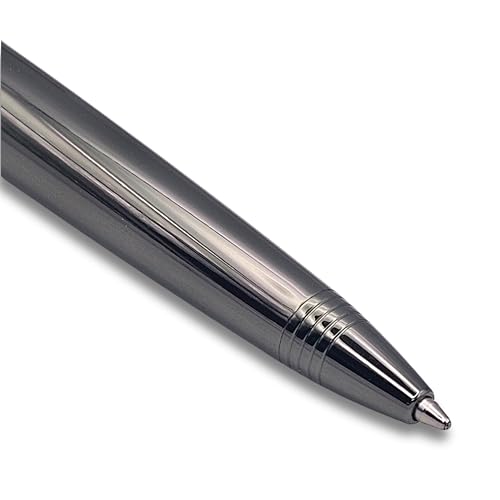 Image of Venti Gun Metal Roller Ball Pen| Titanium Body Color | Ink Color - Blue | Novel Gifts For Professionals | Premium Pens For Personal & Professional Use | Return Gift |(5145, Ball Point-Blue)