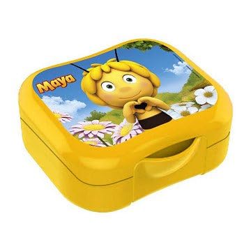 Juguete de plástico amarillo Maya la Abeja Studio 100 con lata de galletas