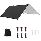 Multiuso: questa mosca antipioggia funge da rifugio, tappetino da picnic, coperta da spiaggia e molto altro ancora, rendendolo essenziale per tutte le avventure all'aperto.