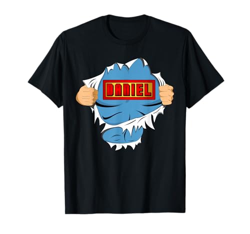 Daniel Name Superhero Gift for Boys Named Daniel T-Shirt