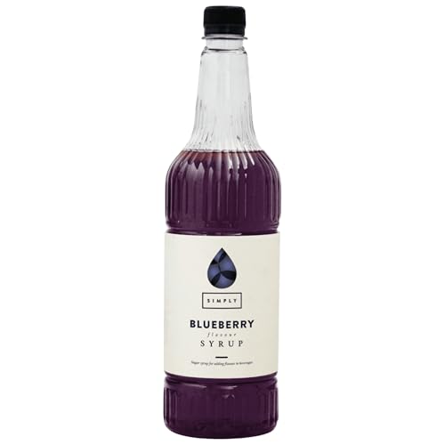 Simply Blueberry Syrup Vegan & Nut Free Flavoured Syrup for Coffee Cocktails & Baking (1 Litre)